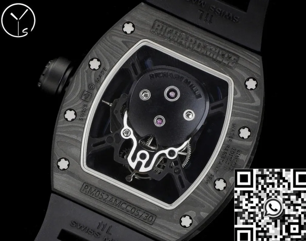 Richard Miller RM052 Black Carbon Fiber Case Watch YS Factory BestValue 2876