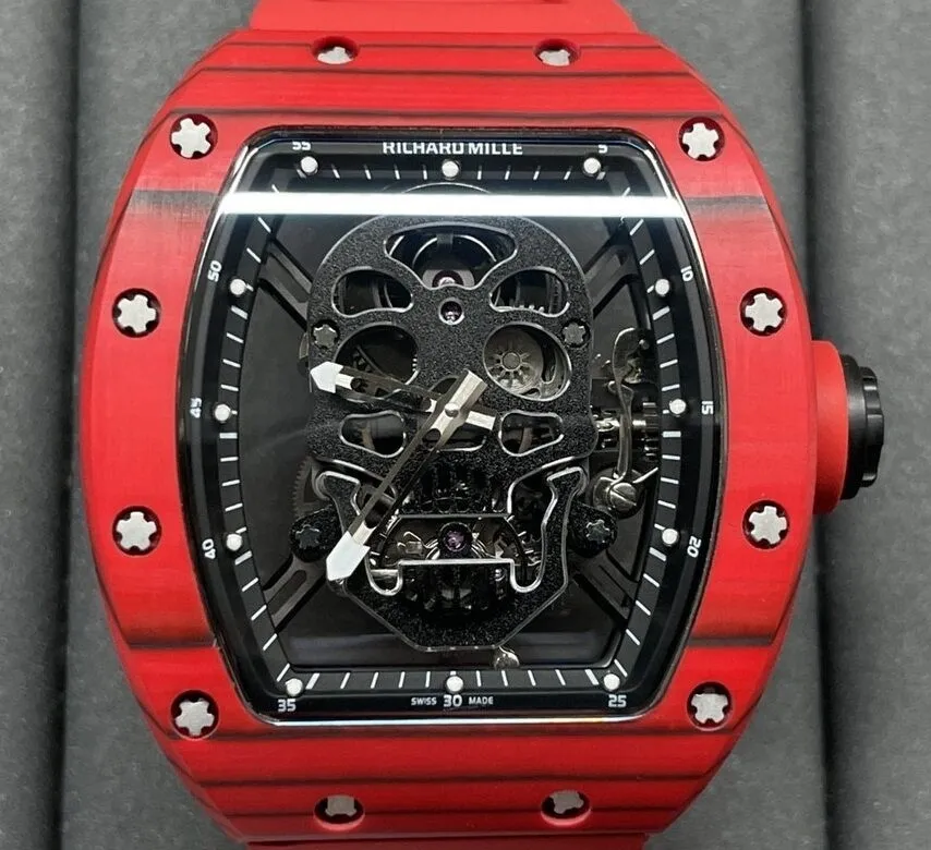 Supportive Richard Miller RM052 Red Carbon Fiber Case Watch YS Factory 2880