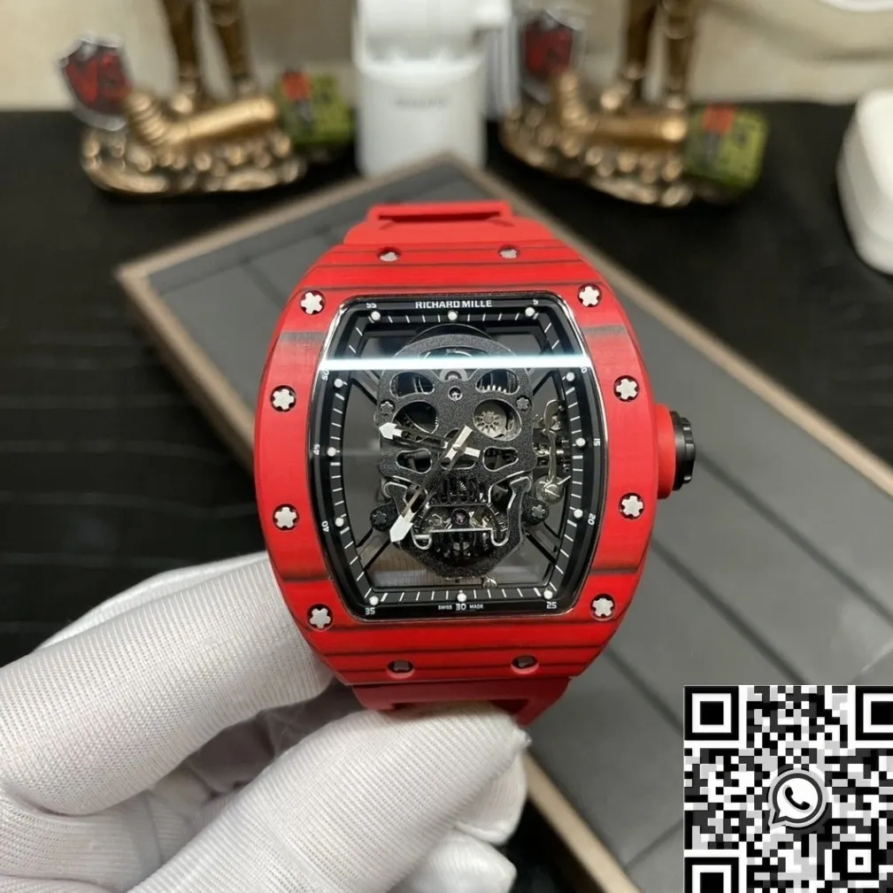 Supportive Richard Miller RM052 Red Carbon Fiber Case Watch YS Factory 2880