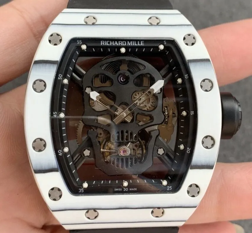 Chic Richard Miller RM052 White Carbon Fiber Case Watch YS Factory 2878