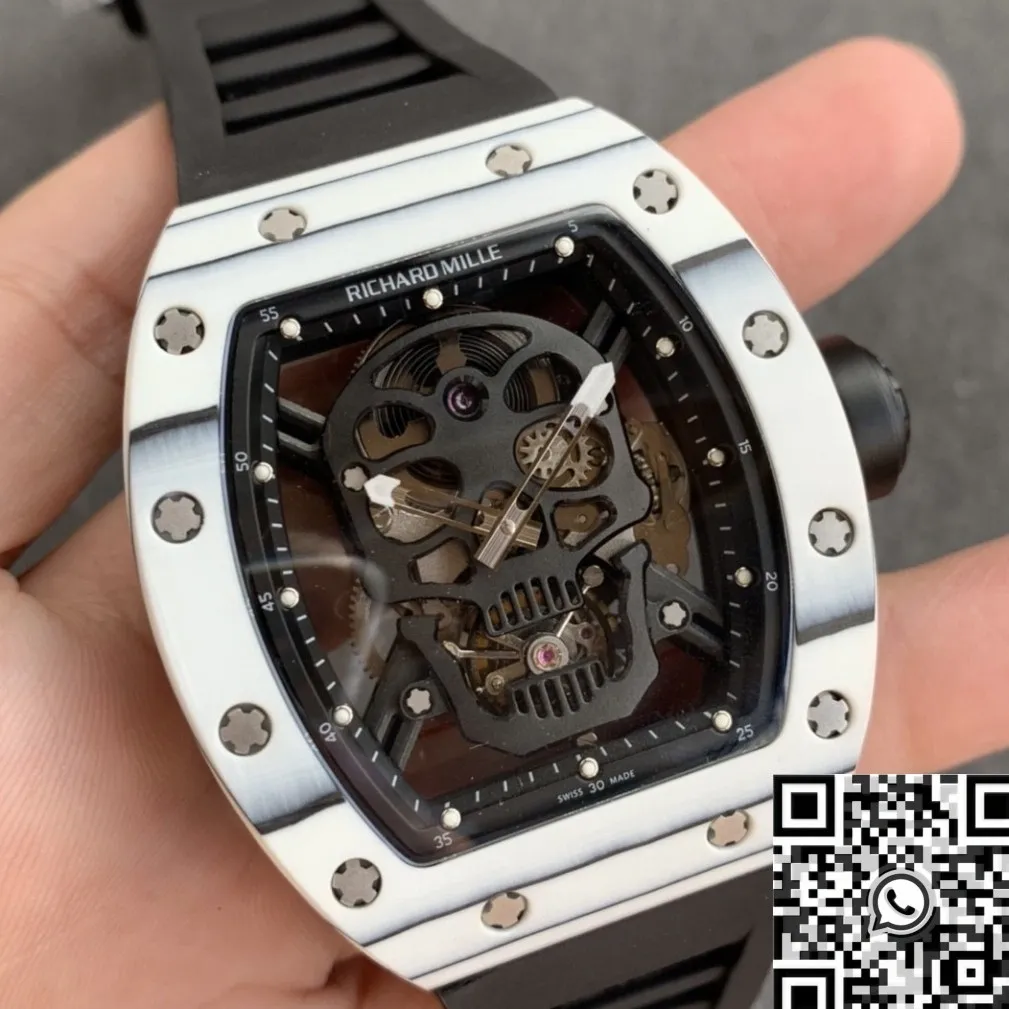 Chic Richard Miller RM052 White Carbon Fiber Case Watch YS Factory 2878