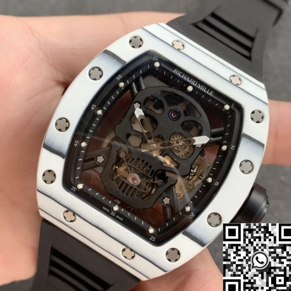 Chic Richard Miller RM052 White Carbon Fiber Case Watch YS Factory 2878