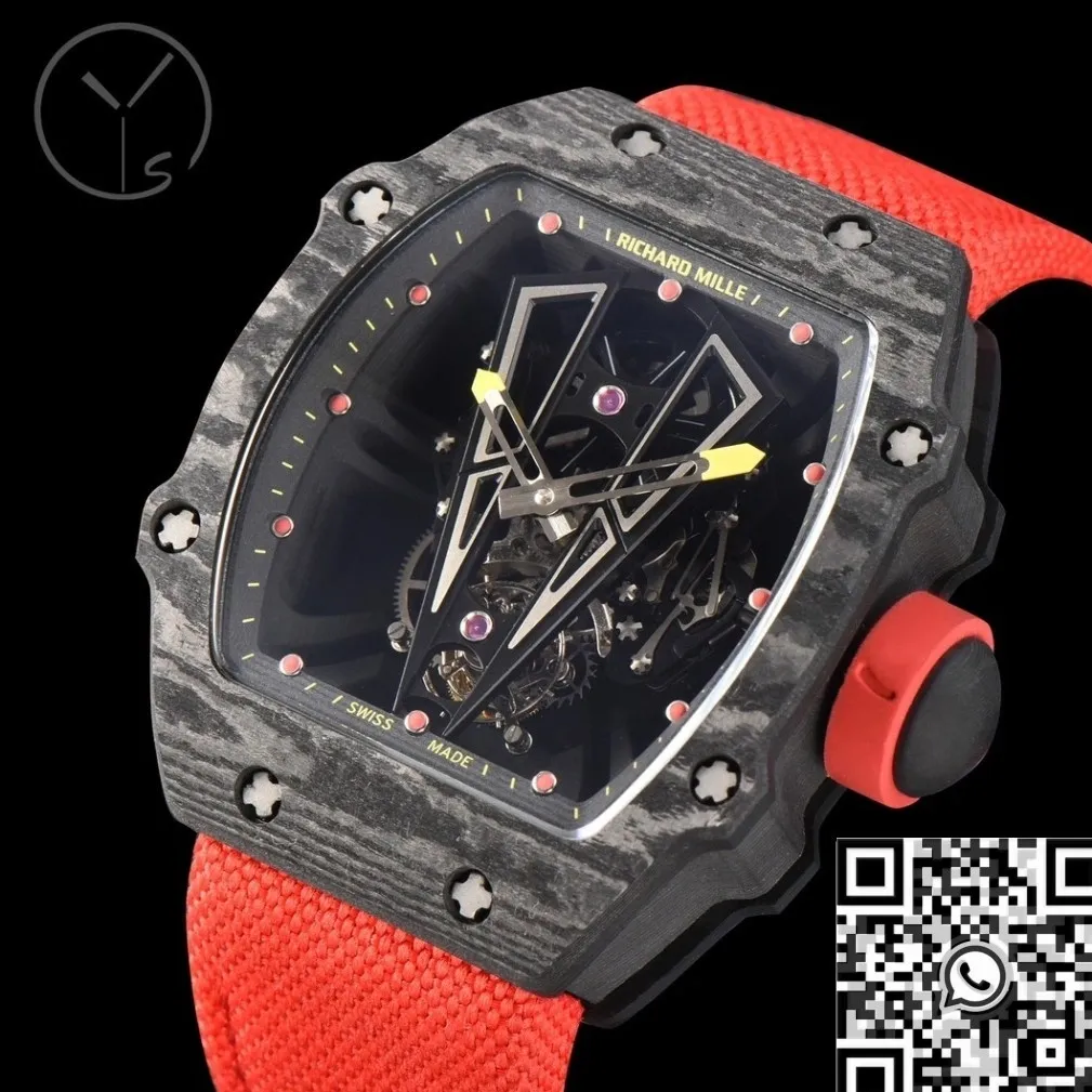 Richard Miller RM27-03 Tourbillon Black Carbon Fiber Watch YS Factory Bold 2881