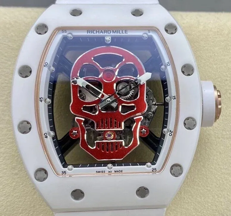 Tailored Richard Miller RM52-01 Tourbillon White Ceramic Case Watch YS Factory 2883