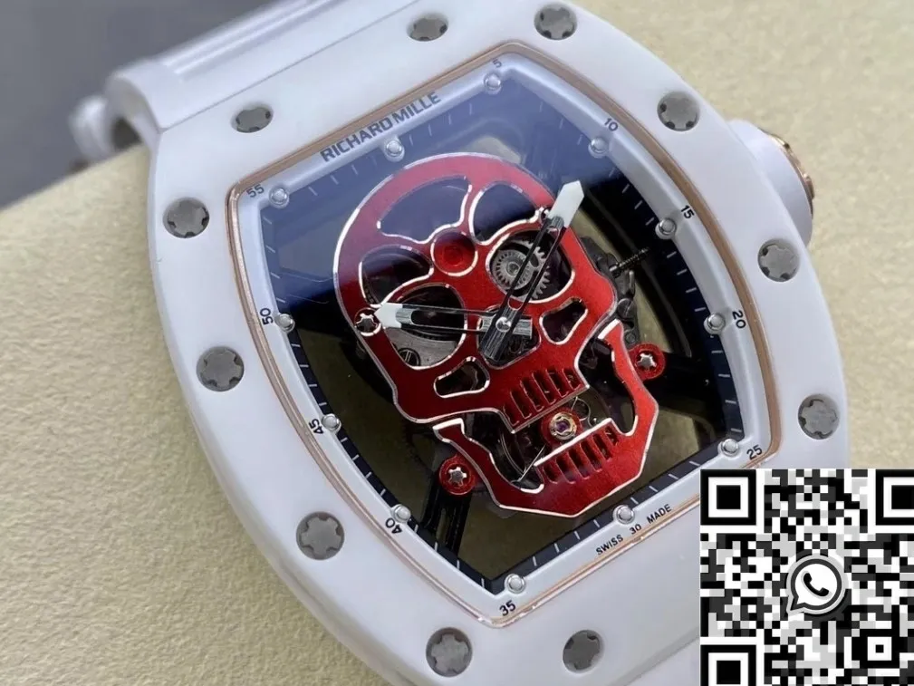 Tailored Richard Miller RM52-01 Tourbillon White Ceramic Case Watch YS Factory 2883