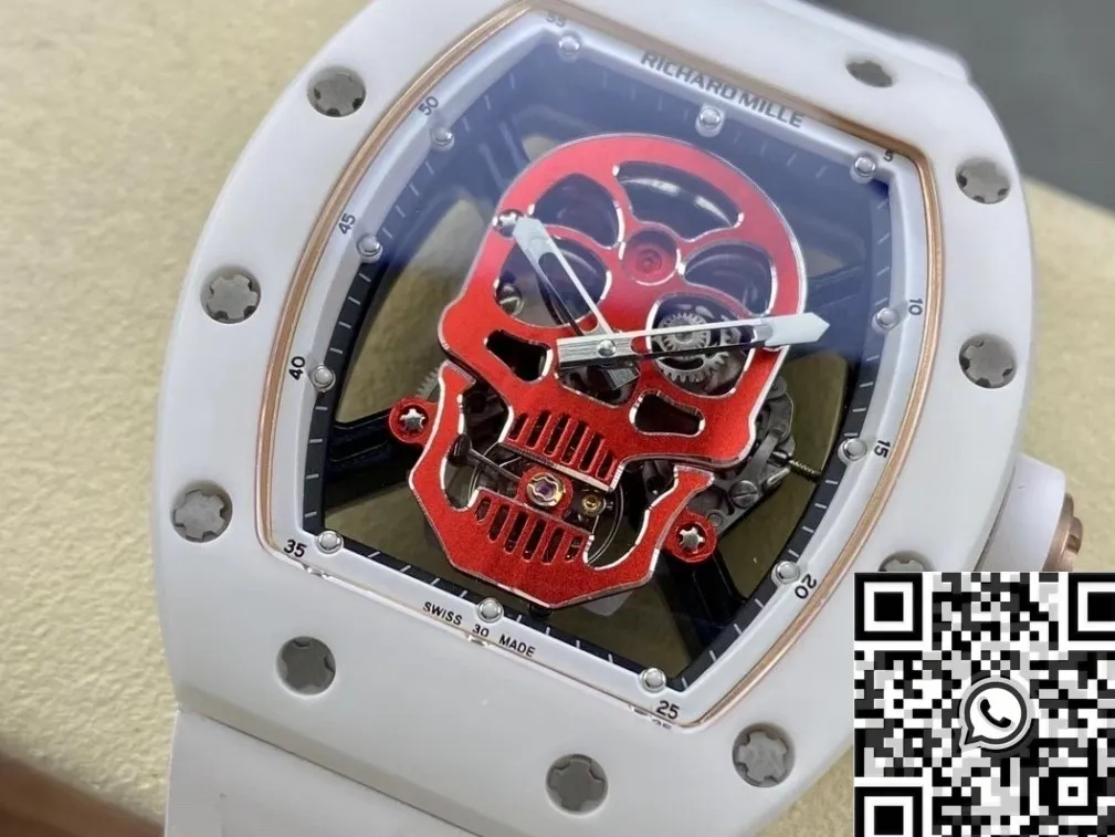 Tailored Richard Miller RM52-01 Tourbillon White Ceramic Case Watch YS Factory 2883