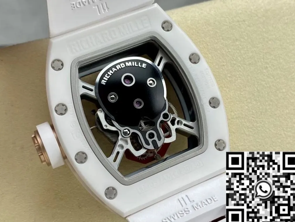 Tailored Richard Miller RM52-01 Tourbillon White Ceramic Case Watch YS Factory 2883