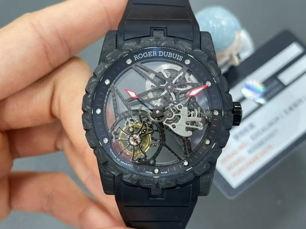 Refined Roger Dubuis Excalibur DBEX0577 Black Strap Watch BBR Factory 2591