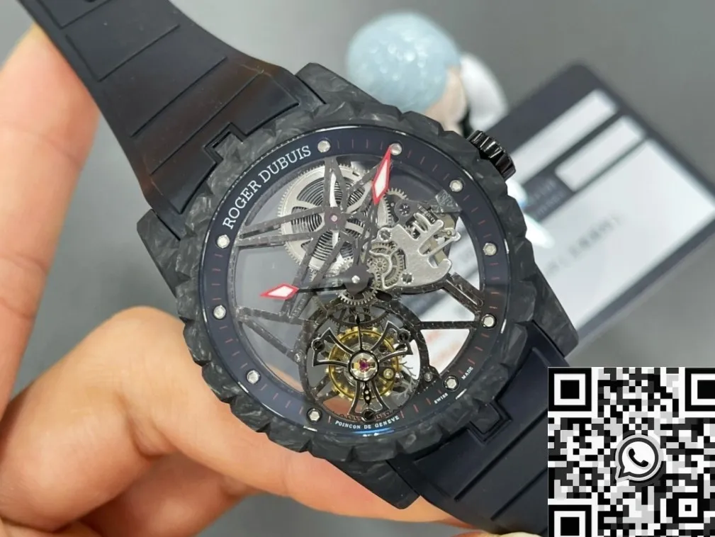 Refined Roger Dubuis Excalibur DBEX0577 Black Strap Watch BBR Factory 2591