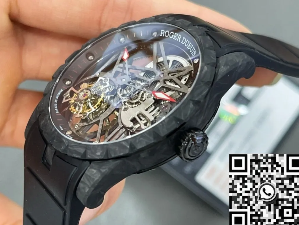Refined Roger Dubuis Excalibur DBEX0577 Black Strap Watch BBR Factory 2591