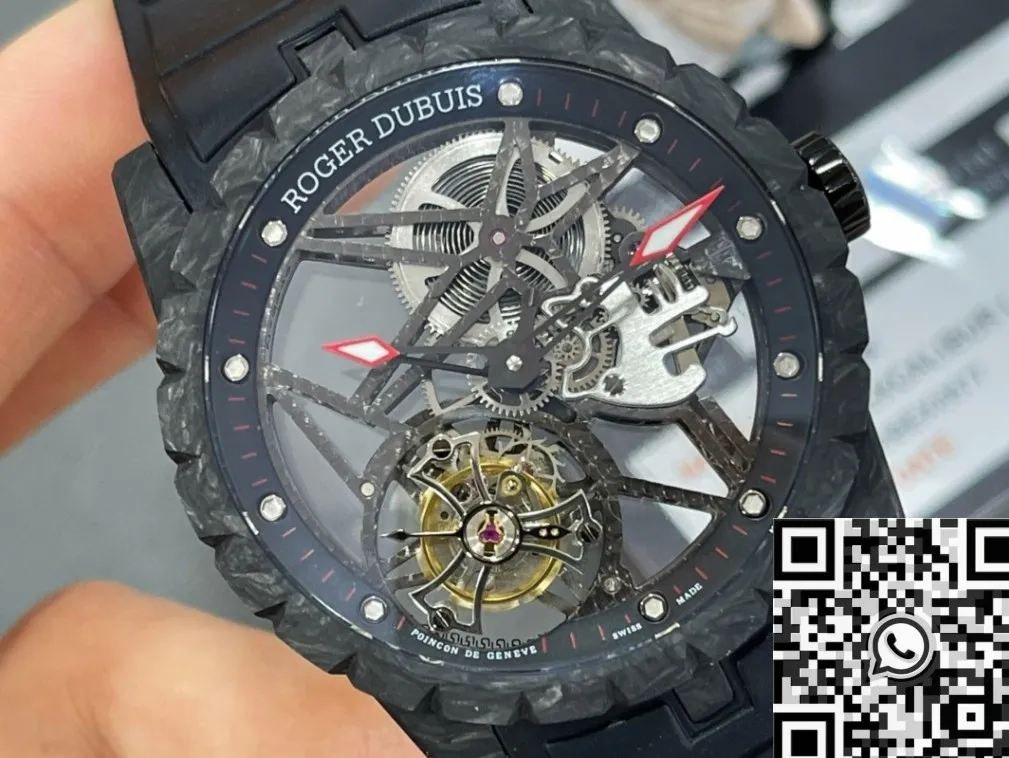 Refined Roger Dubuis Excalibur DBEX0577 Black Strap Watch BBR Factory 2591