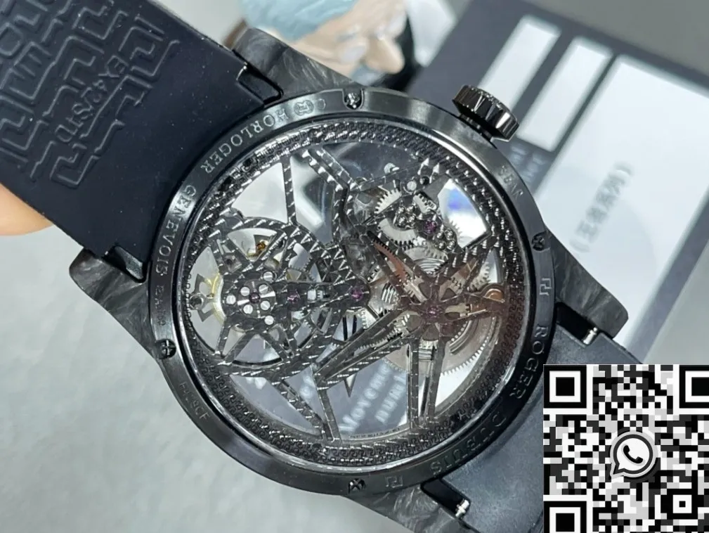 Refined Roger Dubuis Excalibur DBEX0577 Black Strap Watch BBR Factory 2591