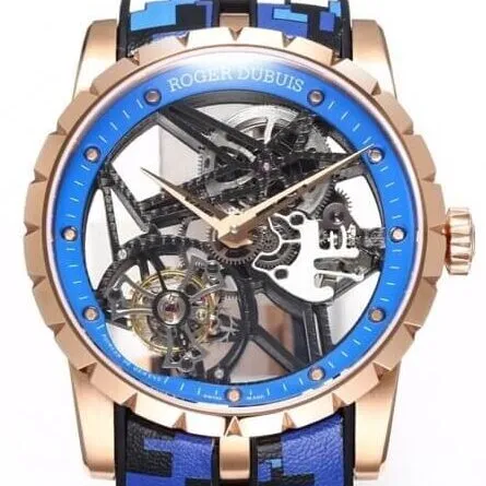 Roger Dubuis Excalibur RDDBEX0393 Blue Watchband BBR Factory DailyWear 2589