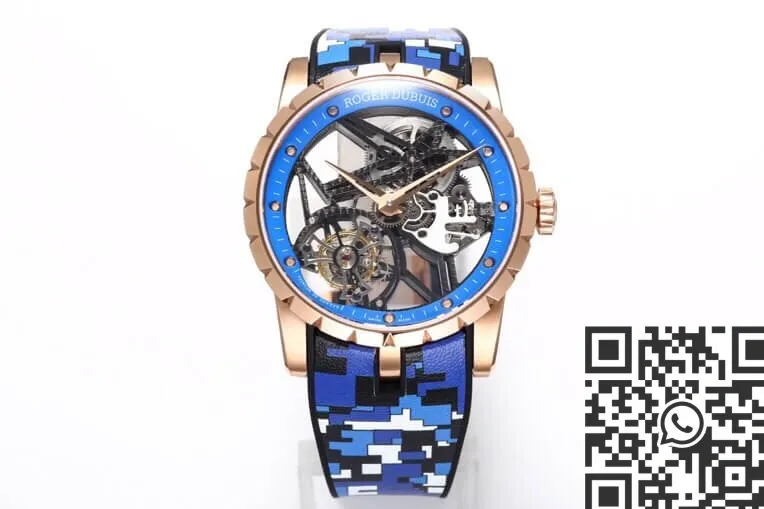 Roger Dubuis Excalibur RDDBEX0393 Blue Watchband BBR Factory DailyWear 2589