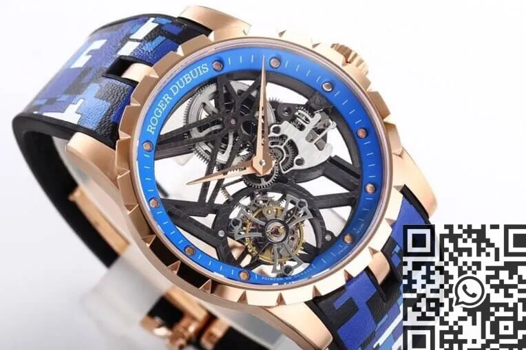 Roger Dubuis Excalibur RDDBEX0393 Blue Watchband BBR Factory DailyWear 2589