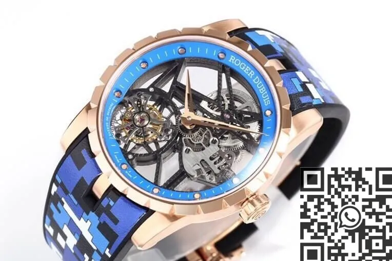 Roger Dubuis Excalibur RDDBEX0393 Blue Watchband BBR Factory DailyWear 2589