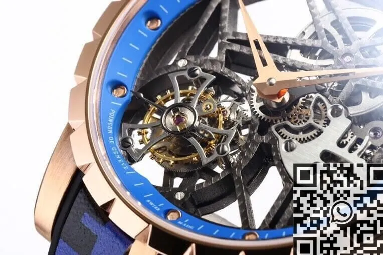 Roger Dubuis Excalibur RDDBEX0393 Blue Watchband BBR Factory DailyWear 2589