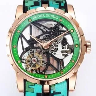 WaterResistant Roger Dubuis Excalibur RDDBEX0393 Green Camouflage Strap Watch BBR Factory 2598