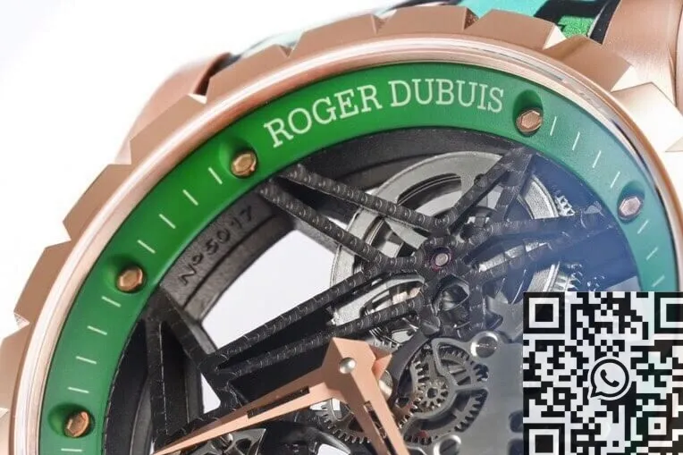 WaterResistant Roger Dubuis Excalibur RDDBEX0393 Green Camouflage Strap Watch BBR Factory 2598