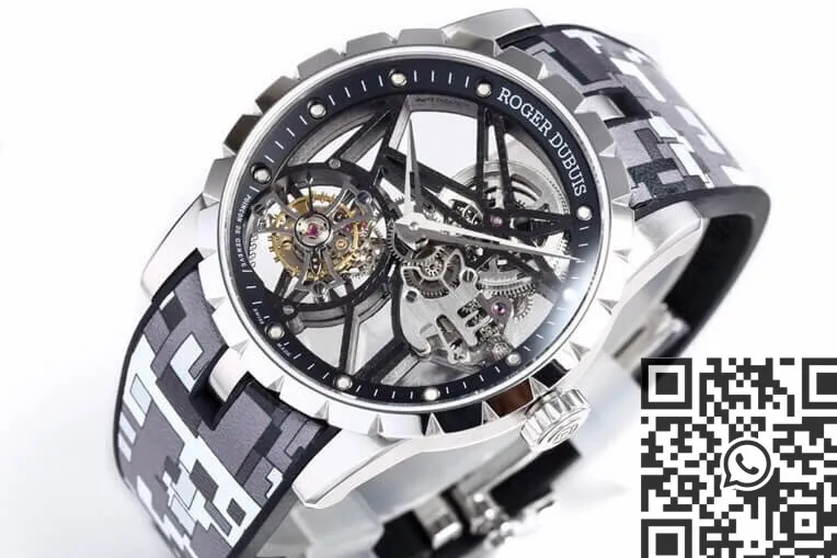 Roger Dubuis Excalibur RDDBEX0393 Grey Camouflage Strap Watch BBR Factory EasyCare 2597