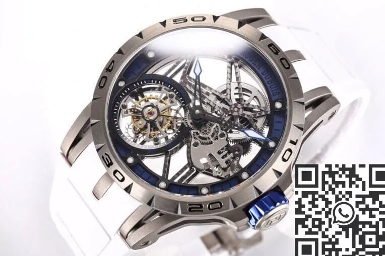 Soft Roger Dubuis Excalibur Spider RDDBEX0479 Tourbillon Blue Dial Watch BBR Factory 2606