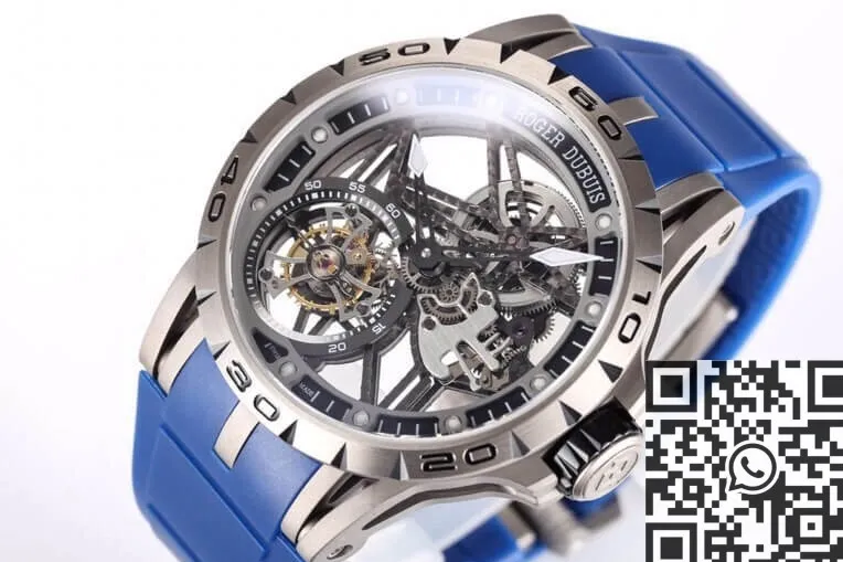 StreetReady Roger Dubuis Excalibur Spider RDDBEX0479 Tourbillon Blue Rubber Strap BBR Factory 2601