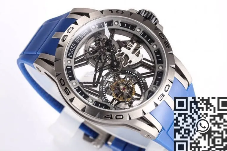 StreetReady Roger Dubuis Excalibur Spider RDDBEX0479 Tourbillon Blue Rubber Strap BBR Factory 2601