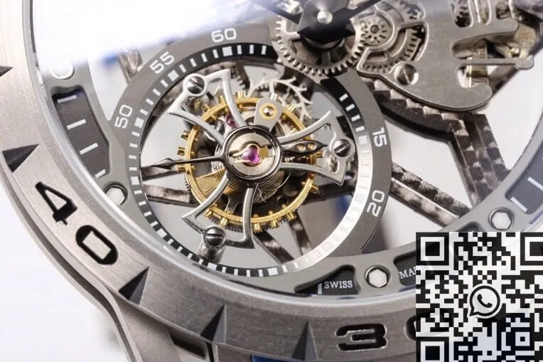 StreetReady Roger Dubuis Excalibur Spider RDDBEX0479 Tourbillon Blue Rubber Strap BBR Factory 2601