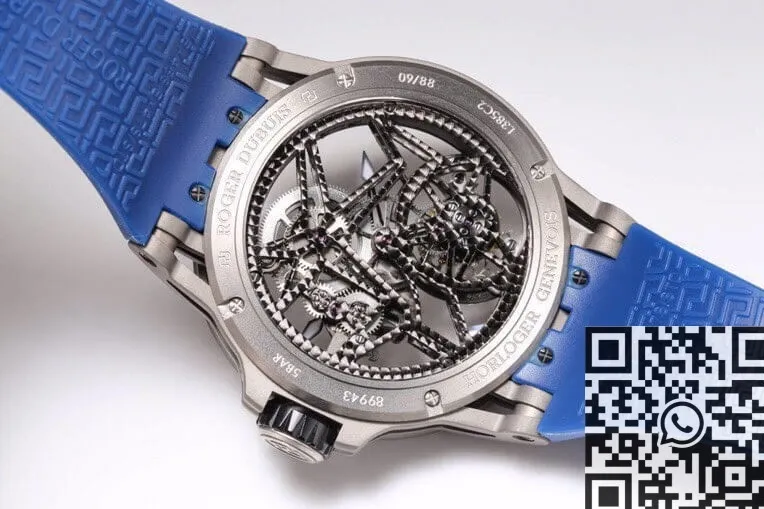 StreetReady Roger Dubuis Excalibur Spider RDDBEX0479 Tourbillon Blue Rubber Strap BBR Factory 2601