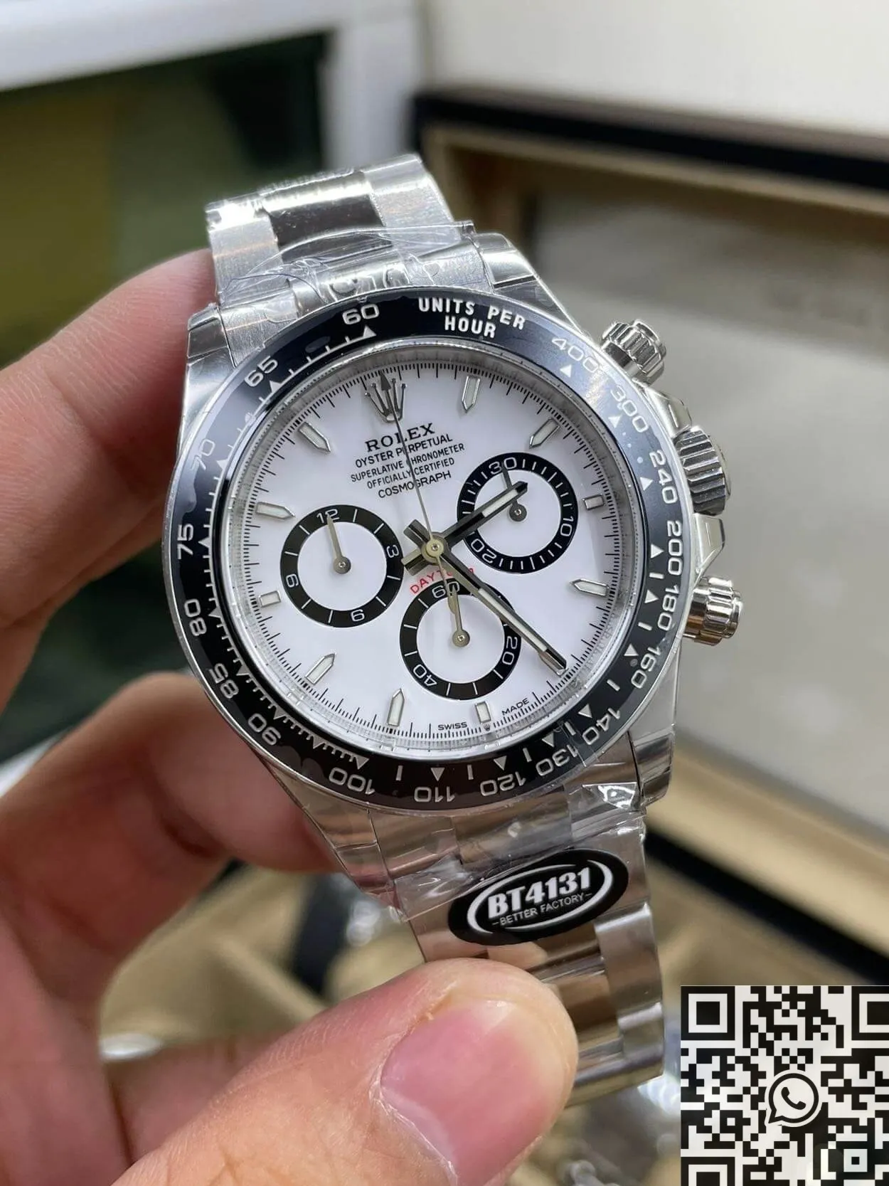 Original Rolex Cosmograph Daytona M116500LN-0001 White Panda Dial BT Factory 1905