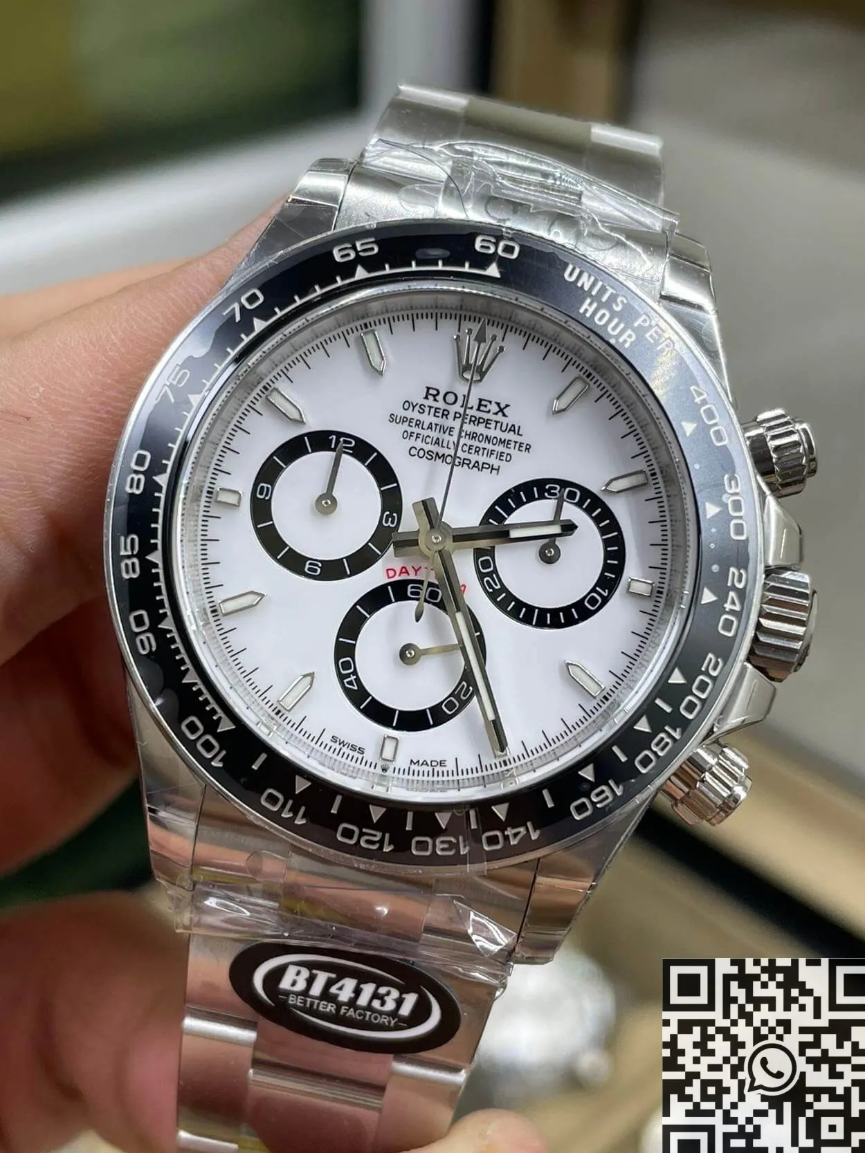 Original Rolex Cosmograph Daytona M116500LN-0001 White Panda Dial BT Factory 1905