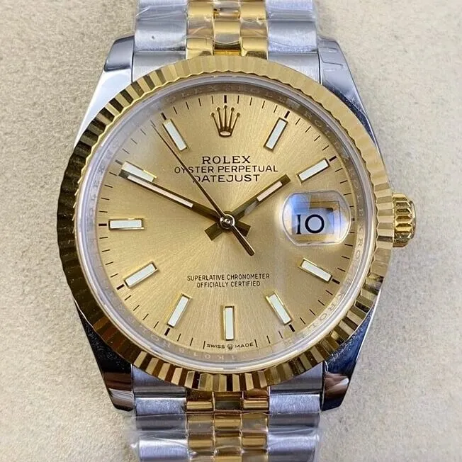 Neat Rolex Datejust M126233-0015 Gold Watch Size 36mm EW Factory 2751