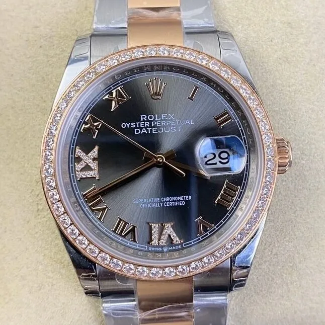 BestValue Rolex Datejust M126281RBR-0011 Rose Gold Watch Size 36mm EW Factory 2742