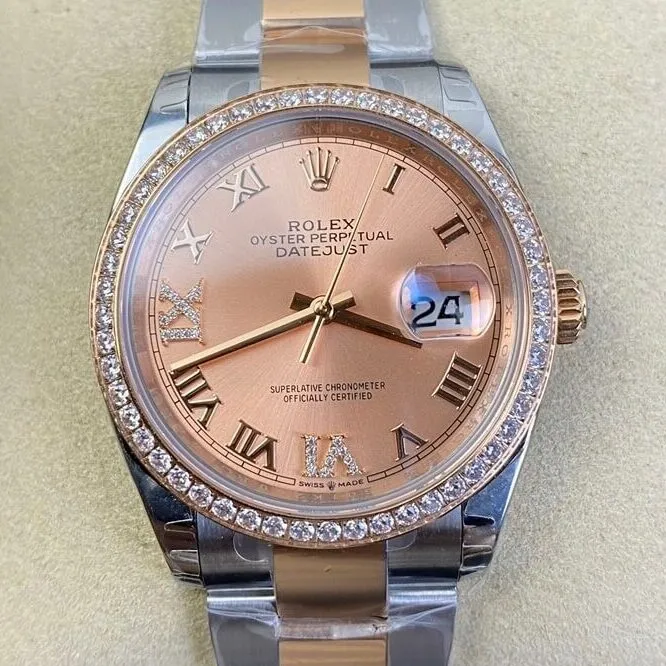 Rolex Datejust M126281RBR-0016 Rose Gold Watch Size 36mm EW Factory Chic 2738