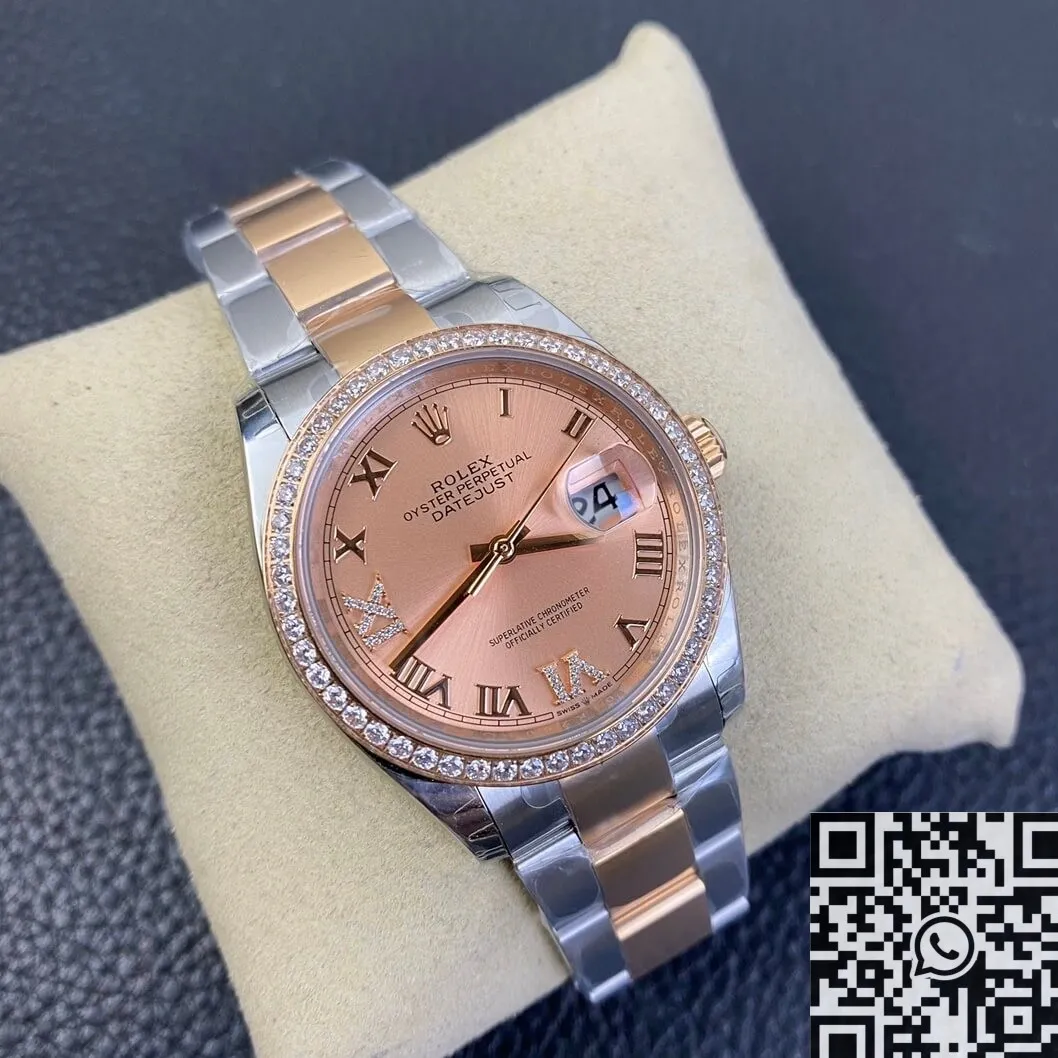 Rolex Datejust M126281RBR-0016 Rose Gold Watch Size 36mm EW Factory Chic 2738