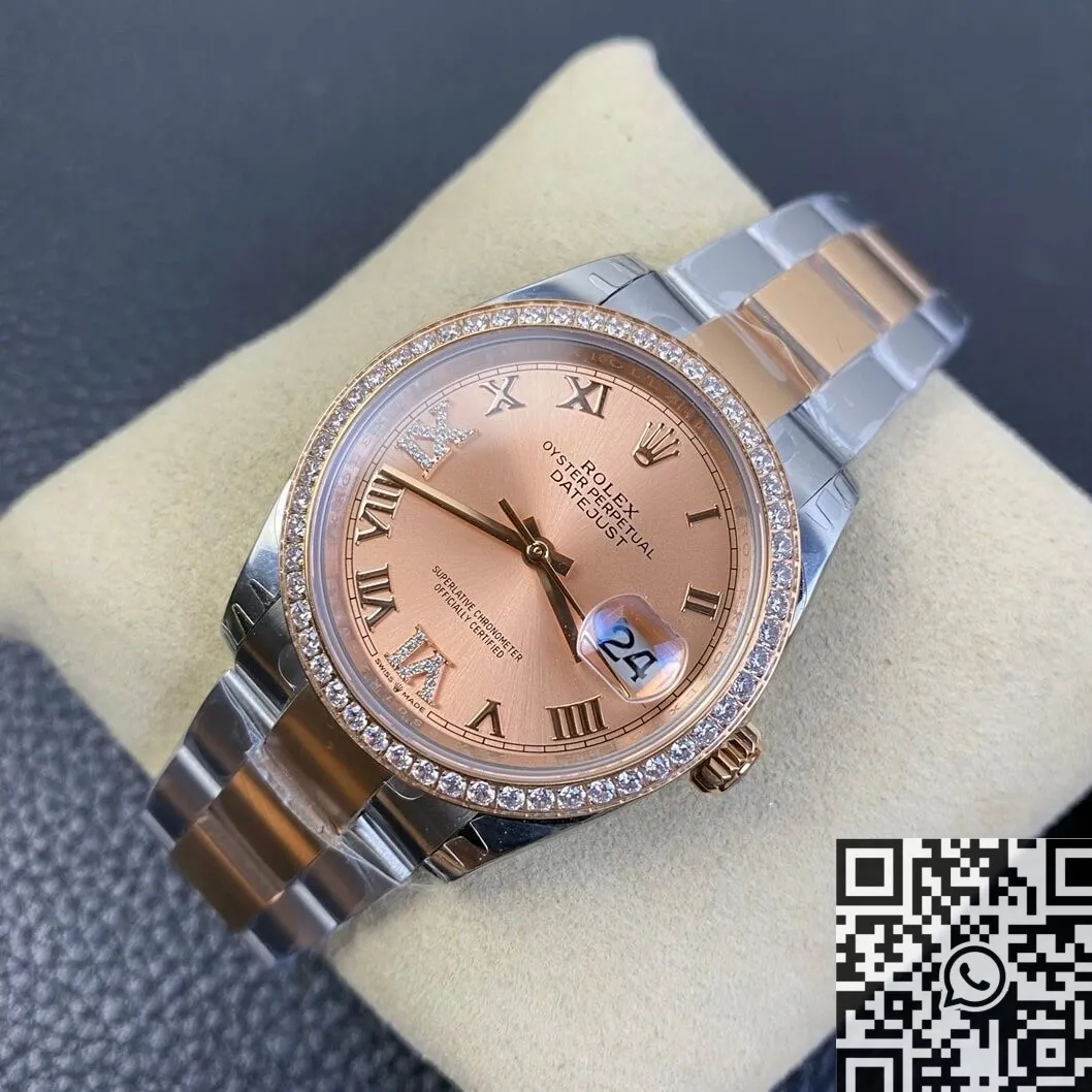 Rolex Datejust M126281RBR-0016 Rose Gold Watch Size 36mm EW Factory Chic 2738