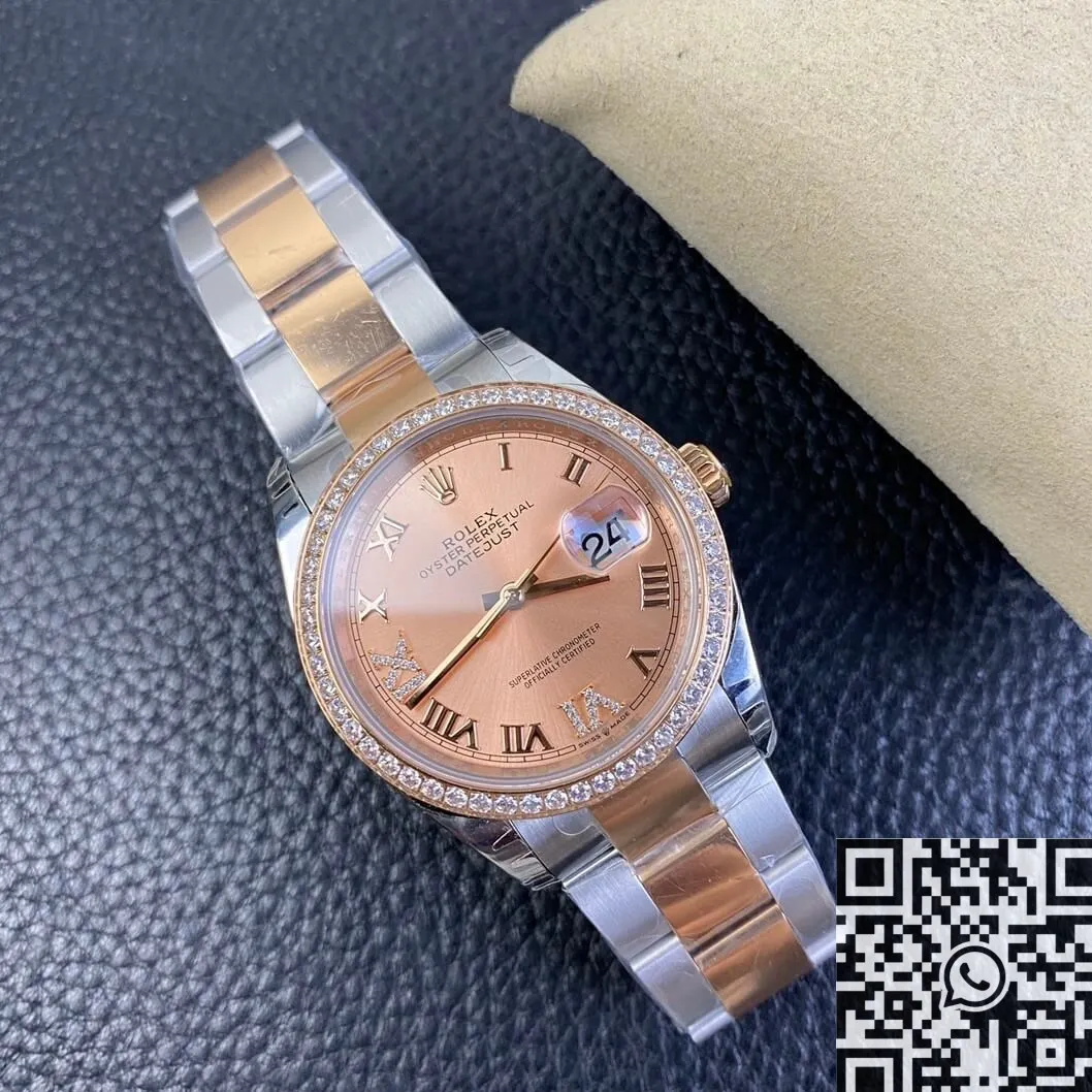 Rolex Datejust M126281RBR-0016 Rose Gold Watch Size 36mm EW Factory Chic 2738
