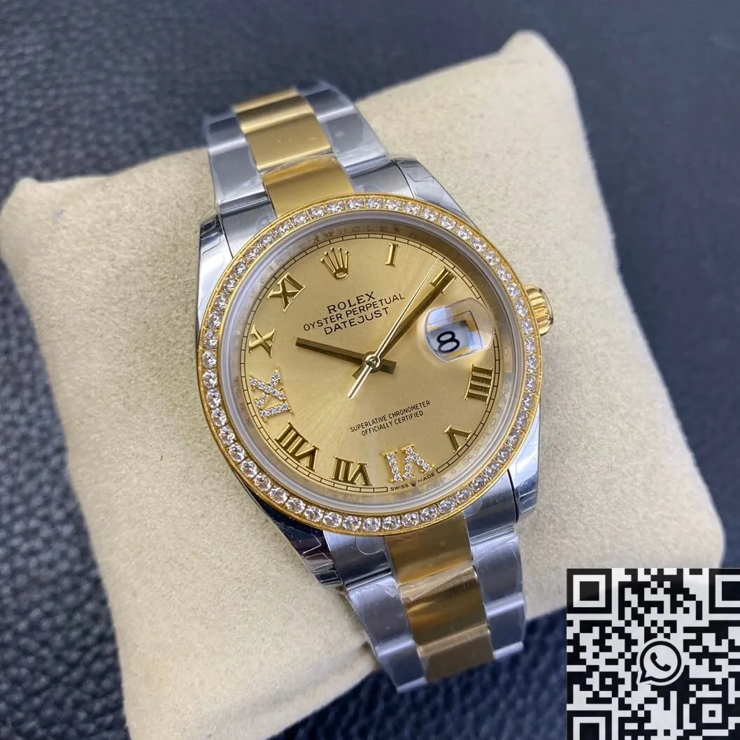 Rolex Datejust M126283RBR Gold Watch Size 36mm EW Factory Breathable 2737