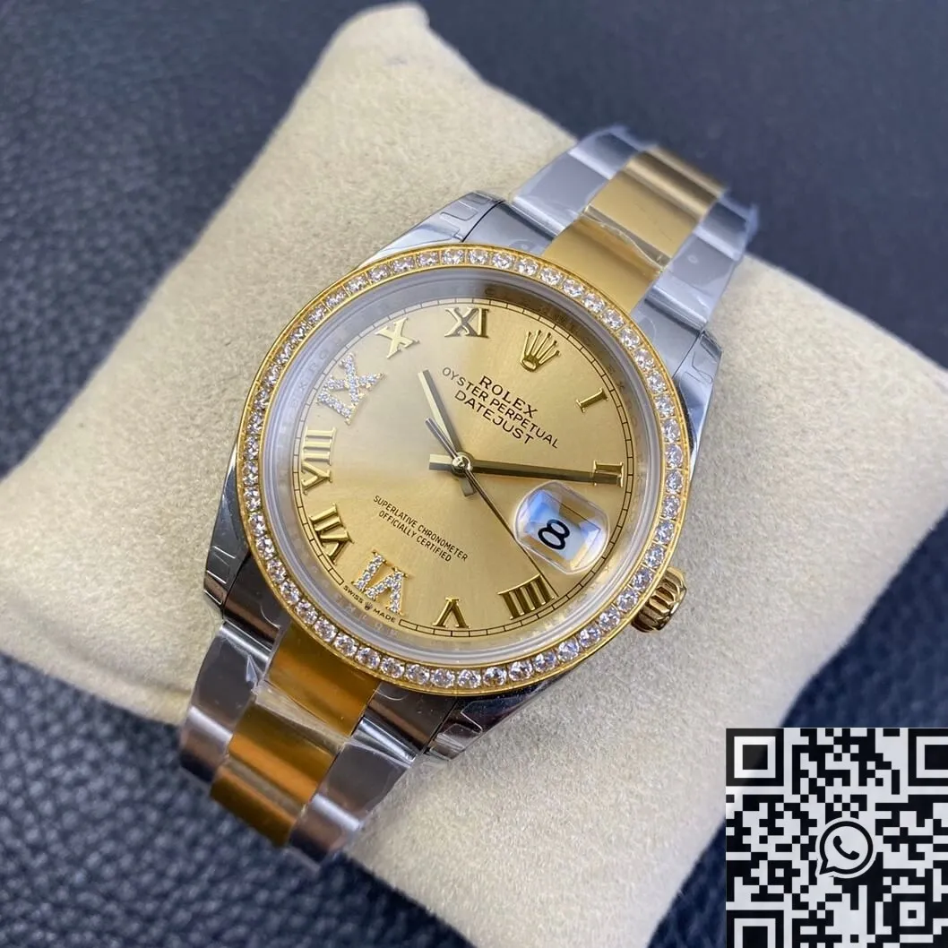 Rolex Datejust M126283RBR Gold Watch Size 36mm EW Factory Breathable 2737