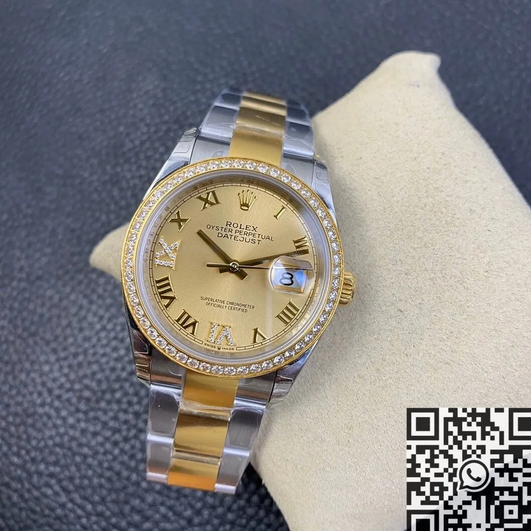 Rolex Datejust M126283RBR Gold Watch Size 36mm EW Factory Breathable 2737