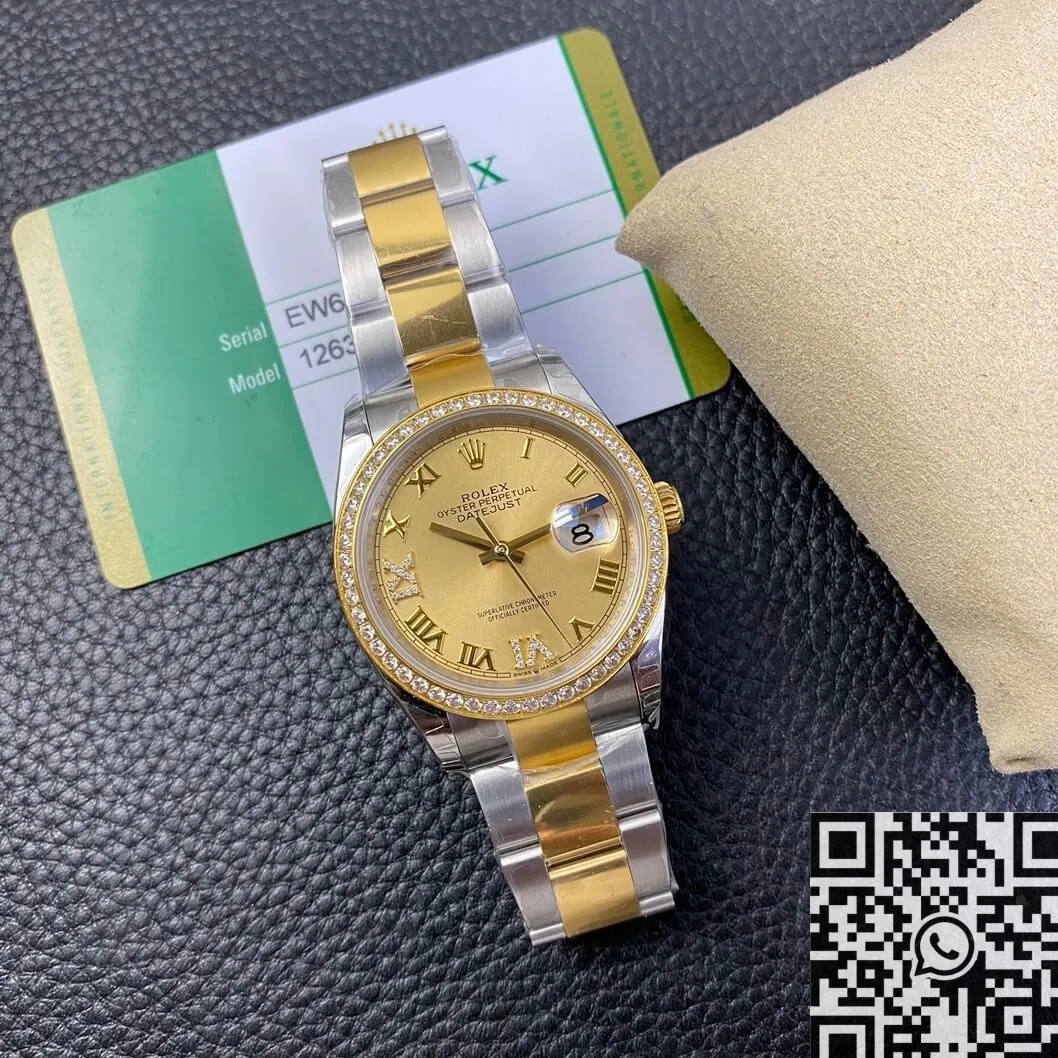 Rolex Datejust M126283RBR Gold Watch Size 36mm EW Factory Breathable 2737