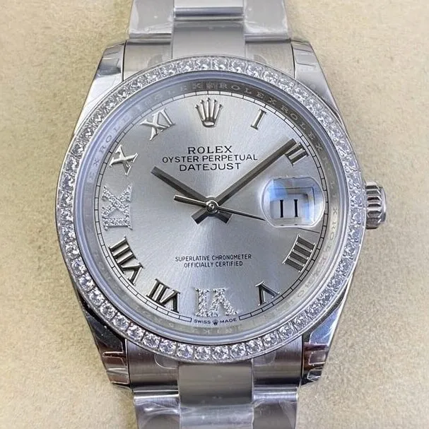 Rolex Datejust M126284RBR-0022 Silver Dial Size 36mm Watch EW Factory Flexible 2740