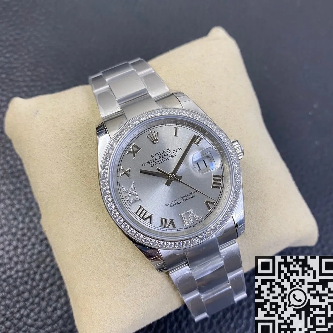 Rolex Datejust M126284RBR-0022 Silver Dial Size 36mm Watch EW Factory Flexible 2740