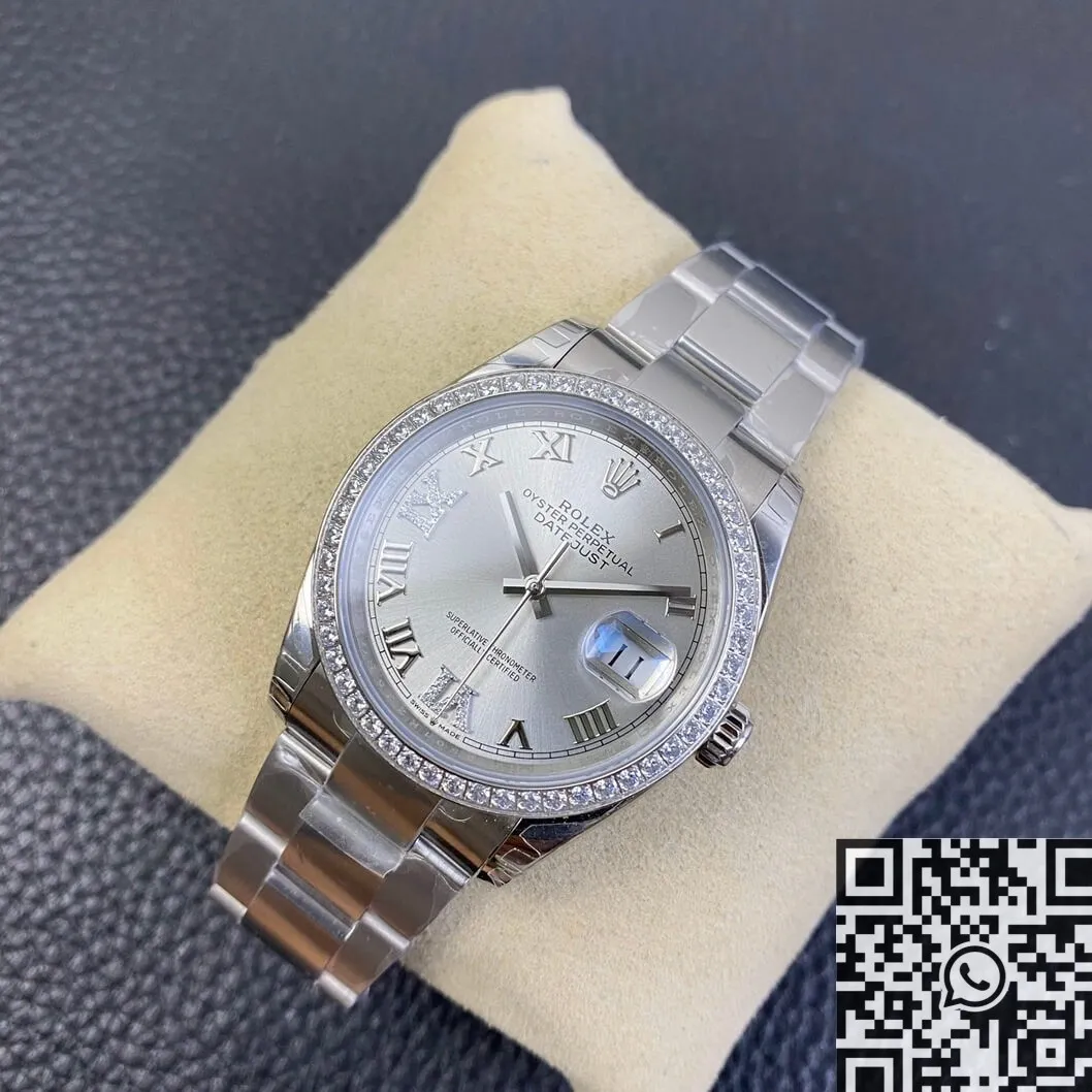 Rolex Datejust M126284RBR-0022 Silver Dial Size 36mm Watch EW Factory Flexible 2740