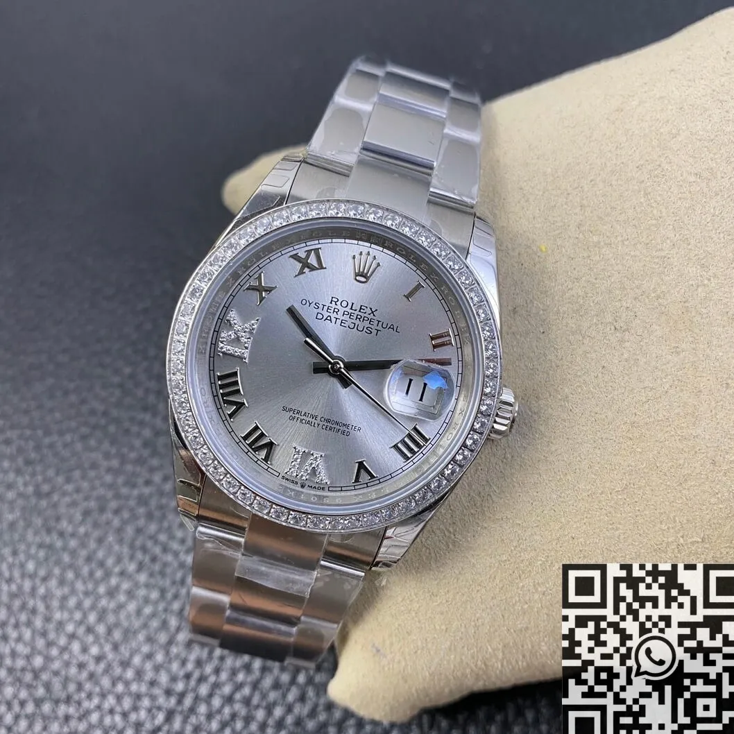 Rolex Datejust M126284RBR-0022 Silver Dial Size 36mm Watch EW Factory Flexible 2740