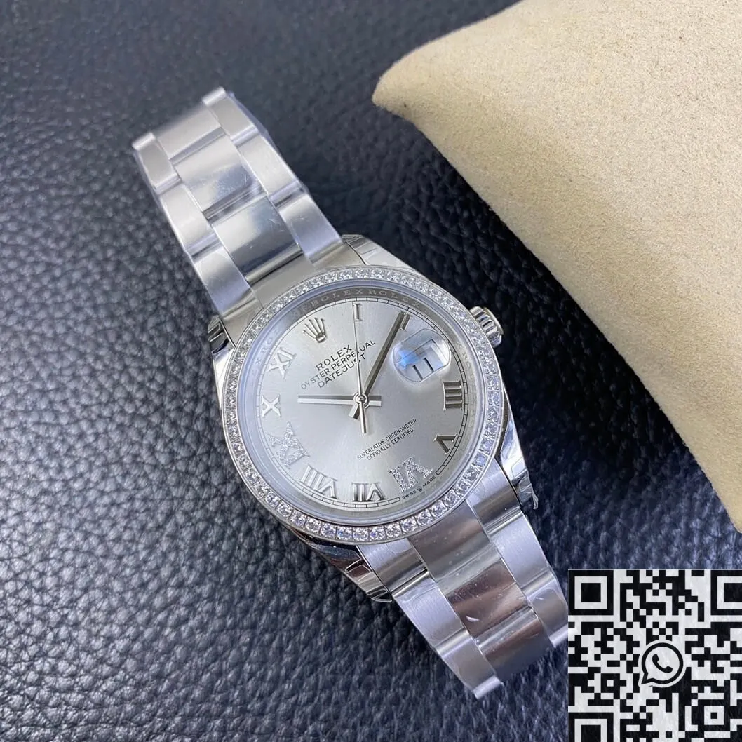 Rolex Datejust M126284RBR-0022 Silver Dial Size 36mm Watch EW Factory Flexible 2740