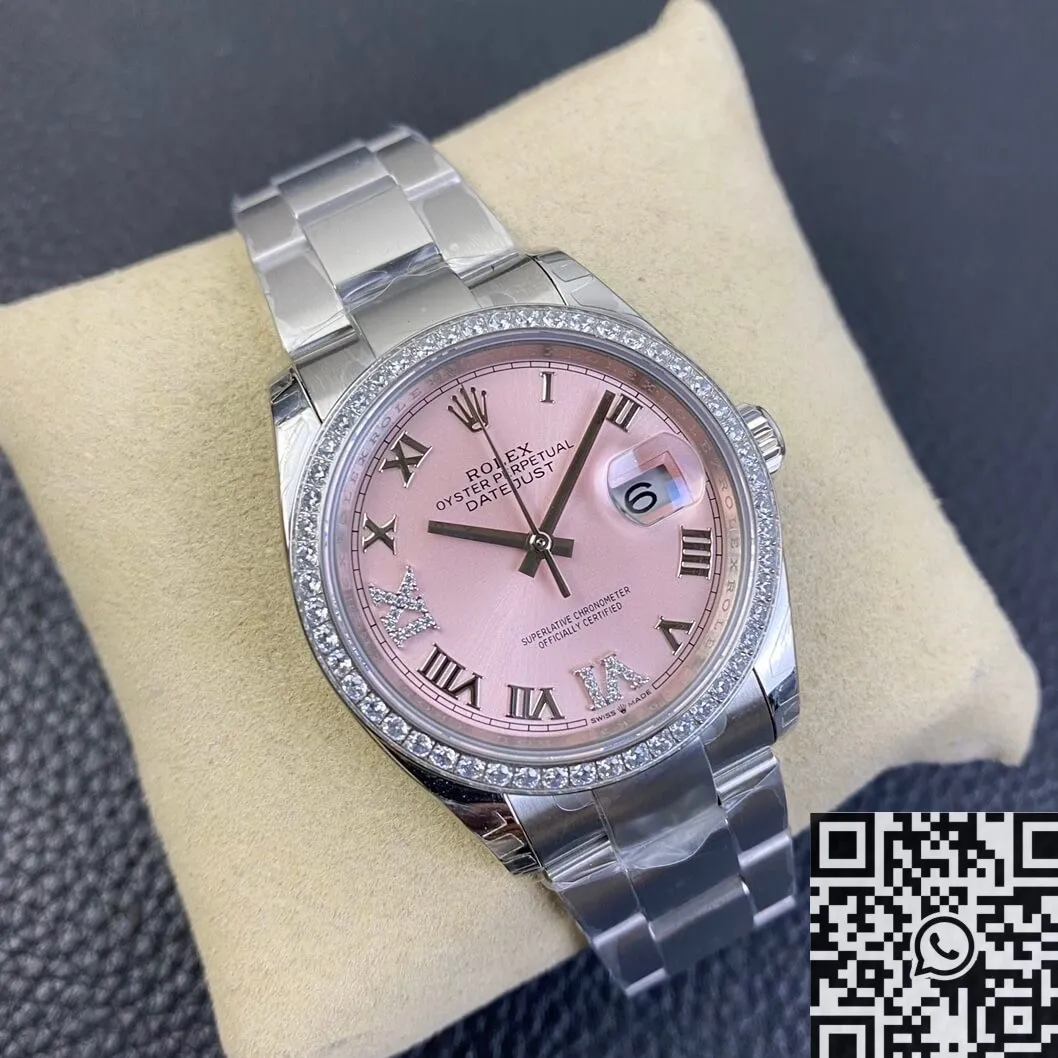 Rolex Datejust M126284RBR-0024 Pinkr Dial Size 36mm Watch EW Factory Reliable 2749