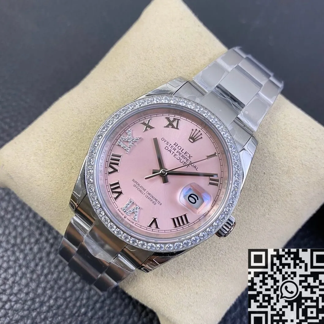 Rolex Datejust M126284RBR-0024 Pinkr Dial Size 36mm Watch EW Factory Reliable 2749