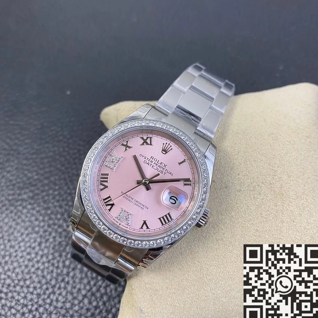 Rolex Datejust M126284RBR-0024 Pinkr Dial Size 36mm Watch EW Factory Reliable 2749