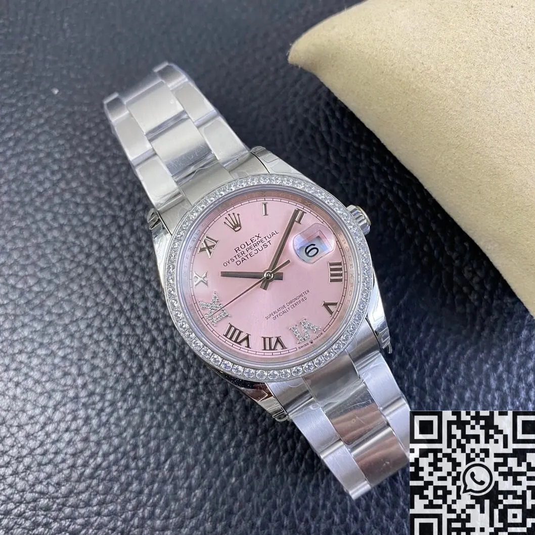 Rolex Datejust M126284RBR-0024 Pinkr Dial Size 36mm Watch EW Factory Reliable 2749